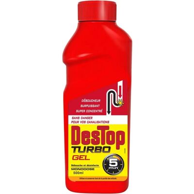 DESTOP Modèle - Nettoyant turbo pour drains - 500ml - Publicité DESTOP Modèle - Nettoyant turbo pour drains - 500ml - Publicité