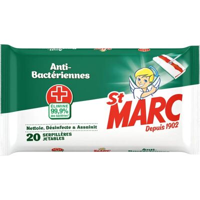 Lingettes jetables St Marc - Lingettes antibactériennes pour sols - Publicité Lingettes jetables St Marc - Lingettes antibactériennes pour sols - Publicité