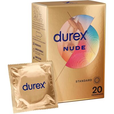 Durex Préservatifs Nude Ultra-Fins - 20, Sensation Peau - Publicité Durex Préservatifs Nude Ultra-Fins - 20, Sensation Peau - Publicité