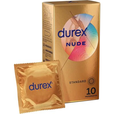 Durex Nude 10 Préservatifs - Ultra Fin & Sensation Naturelle - Publicité Durex Nude 10 Préservatifs - Ultra Fin & Sensation Naturelle - Publicité