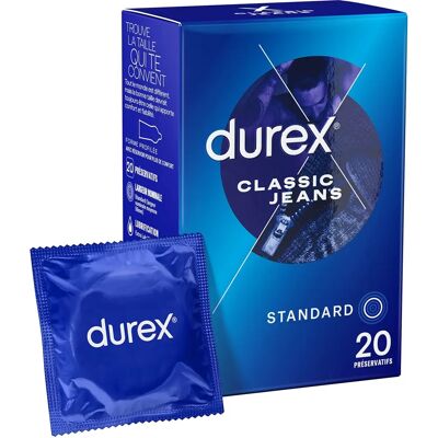 Durex Classic Jeans Préservatifs - 20 Pièces Durex Classic Jeans Préservatifs - 20 Pièces