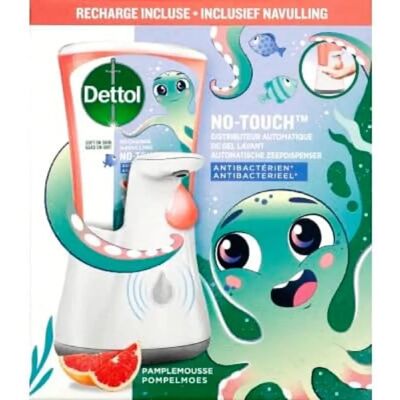 Distributeur sans contact de pamplemousse Dettol - Gel pour les mains - Publicité Distributeur sans contact de pamplemousse Dettol - Gel pour les mains - Publicité