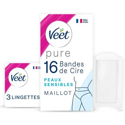 Bandes de Cire Froide Hypoallergéniques pour Bikini Veet - 16 Pièces Bandes de Cire Froide Hypoallergéniques pour Bikini Veet - 16 Pièces