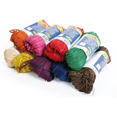 Clairefontaine Modell 50g Naturlig Raffia - Assorterade Färger - 9-pack Clairefontaine Modell 50g Naturlig Raffia - Assorterade Färger - 9-pack