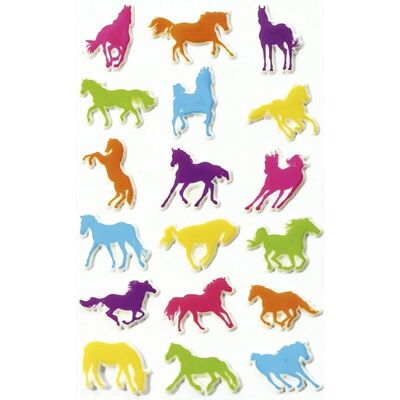 Clairefontaine 560353C Dětské samolepky - Koně 3D Clairefontaine 560353C Dětské samolepky - Koně 3D