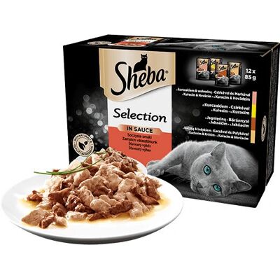 Sheba 3065890095939 Nourriture pour chats adultes - Sélection en sauce saveurs juteuses - Publicité Sheba 3065890095939 Nourriture pour chats adultes - Sélection en sauce saveurs juteuses - Publicité