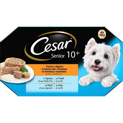 Cesar hundmat brickor - 4 sorter - För äldre hundar - 4 x 150 g set Cesar hundmat brickor - 4 sorter - För äldre hundar - 4 x 150 g set