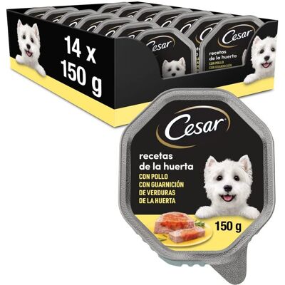 Cesar Natvoer voor Honden met Kip & Groenten - 14 Stuks 150g Cesar Natvoer voor Honden met Kip & Groenten - 14 Stuks 150g
