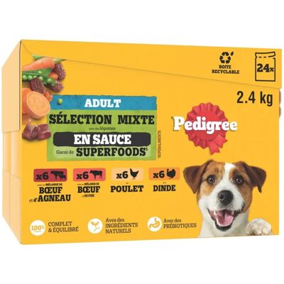 Pedigree 48 Sachets Nourriture pour Chiens - 4 Variétés Pedigree 48 Sachets Nourriture pour Chiens - 4 Variétés