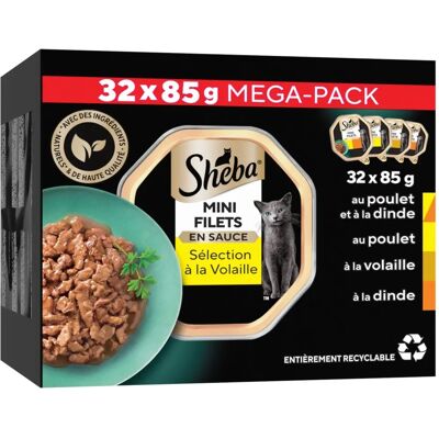 Sheba Mini Filets Kip in Saus Kattenvoeding Sheba Mini Filets Kip in Saus Kattenvoeding