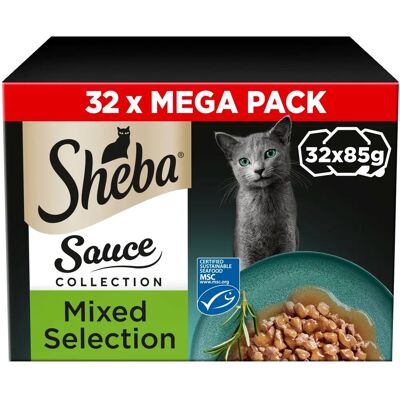 Sheba Cat Food Trays - Assorted Flavors - 64 x 85g Sheba Cat Food Trays - Assorted Flavors - 64 x 85g