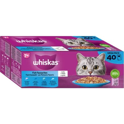 Whiskas kattenvoeding - Tonijn, Zalm & Vis in Gelee - 85g Whiskas kattenvoeding - Tonijn, Zalm & Vis in Gelee - 85g