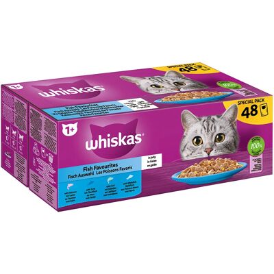 Whiskas 1+ Comida húmeda para gatos - Variantes y Pack Whiskas 1+ Comida húmeda para gatos - Variantes y Pack