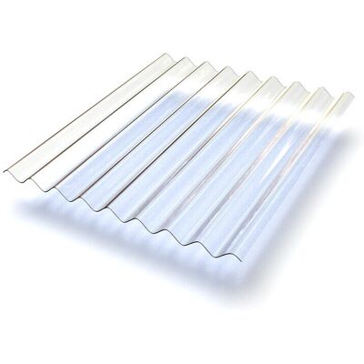 MCCOVER - PO 76/18 - Bluastro trasparente - 90x3m - Lamiera PVC ondulata MCCOVER - PO 76/18 - Bluastro trasparente - 90x3m - Lamiera PVC ondulata