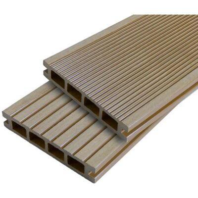 MCCOVER Tavolato in legno composito a nido d'ape doppio - Beige chiaro - 25 mm - 360 cm - Decking board MCCOVER Tavolato in legno composito a nido d'ape doppio - Beige chiaro - 25 mm - 360 cm - Decking board