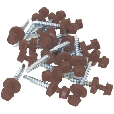 Kit de fixation pour toiture en acier MCCOVER - 3,5cm - Marron rouge mat - Publicité Kit de fixation pour toiture en acier MCCOVER - 3,5cm - Marron rouge mat - Publicité