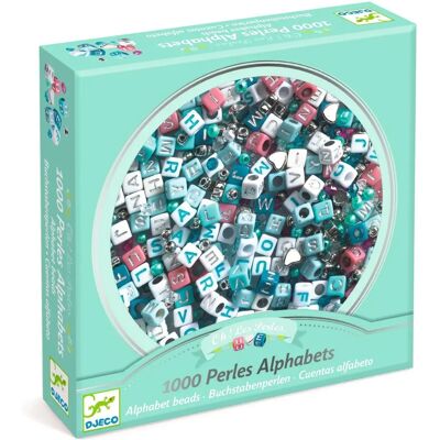 Djeco Perlen Set mit 1000 Buchstaben- und Silberperlen - Schmuck für Kinder Djeco Perlen Set mit 1000 Buchstaben- und Silberperlen - Schmuck für Kinder