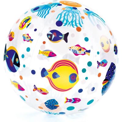 Djeco Strandball - 35cm Fische - Unisex Wasser-Spielzeug Djeco Strandball - 35cm Fische - Unisex Wasser-Spielzeug