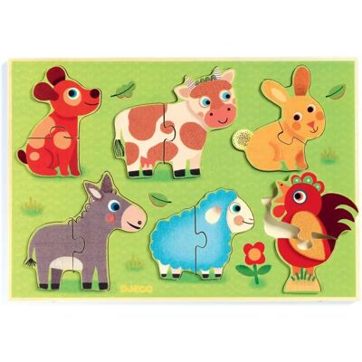 Quebra-cabeça de madeira 3D - Animais da fazenda Quebra-cabeça de madeira 3D - Animais da fazenda