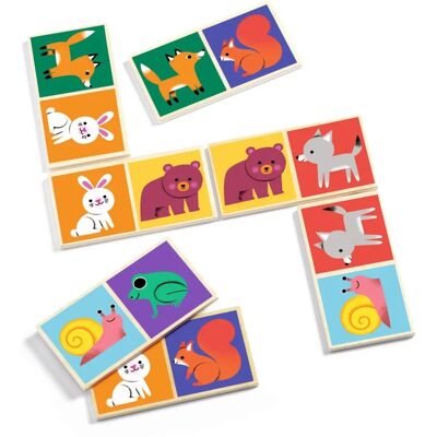 Domino en Bois Djeco pour Enfants 2+ - Éducatif et Amusant Domino en Bois Djeco pour Enfants 2+ - Éducatif et Amusant