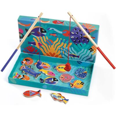 Jeu de pêche magnétique en bois Djeco - Jeu pour enfants - Publicité Jeu de pêche magnétique en bois Djeco - Jeu pour enfants - Publicité