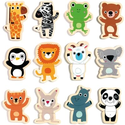 Pezzetti Magnetici in Legno Djeco - Gioco Puzzle per Bambini Pezzetti Magnetici in Legno Djeco - Gioco Puzzle per Bambini