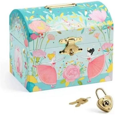 Djeco Green Ballerina Piggy Bank - Toy Storage - 10x12 cm Djeco Green Ballerina Piggy Bank - Toy Storage - 10x12 cm