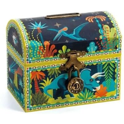 Porca de Dinossauro Djeco - 10x12cm - Azul/Verde - Segura para crianças Porca de Dinossauro Djeco - 10x12cm - Azul/Verde - Segura para crianças