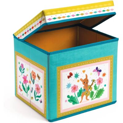 Scatola di stoccaggio Djeco - 29,5x26x25 cm - Turchese/Verde - Per roulotte Scatola di stoccaggio Djeco - 29,5x26x25 cm - Turchese/Verde - Per roulotte