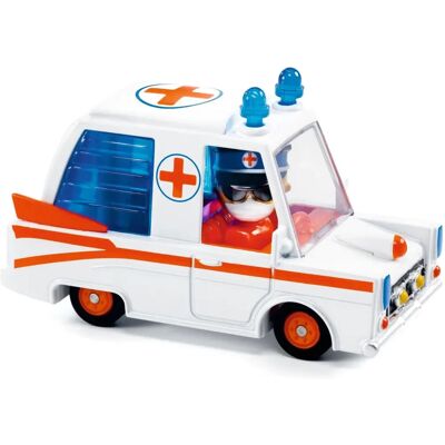 Djeco Voiture ambulance en métal, Hurry Ambulance - Crazy Motors - Voiture jouet - Publicité Djeco Voiture ambulance en métal, Hurry Ambulance - Crazy Motors - Voiture jouet - Publicité