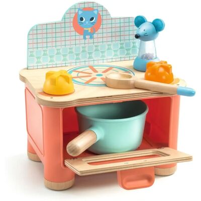 Djeco - Cuisinière Chaton - Cuisine Jouet pour Enfants Djeco - Cuisinière Chaton - Cuisine Jouet pour Enfants