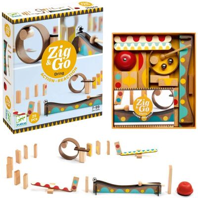 Djeco Zig & Go Ensemble de Construction - 25 Pièces - Publicité Djeco Zig & Go Ensemble de Construction - 25 Pièces - Publicité