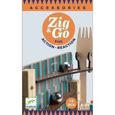 Zestaw Djeco Zig & Go Widełki i Kulki - Nauka STEM - 14 Elementów Zestaw Djeco Zig & Go Widełki i Kulki - Nauka STEM - 14 Elementów