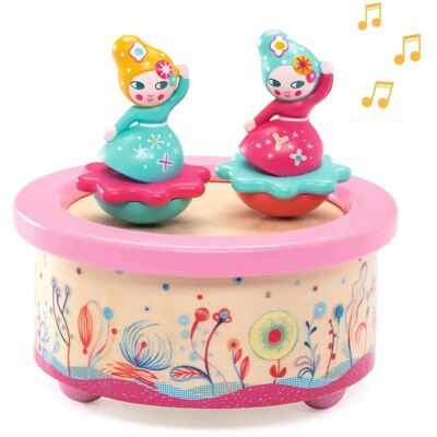 Djeco Boîte à Musique - 12 cm - Bois - Fleurs - Unisexe - Publicité Djeco Boîte à Musique - 12 cm - Bois - Fleurs - Unisexe - Publicité
