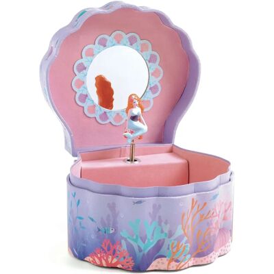 Boîte à musique sirène enchantée en forme de coquillage - Rangement pour bijoux - Publicité Boîte à musique sirène enchantée en forme de coquillage - Rangement pour bijoux - Publicité