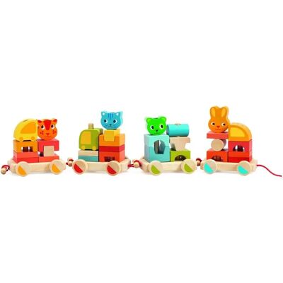 Zestaw Kolejki z Drewna Djeco - 64cm, 34 Elementy Zestaw Kolejki z Drewna Djeco - 64cm, 34 Elementy