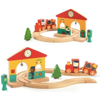 Djeco Mini Treno in Legno - Treno, Rotaie & Accessori Djeco Mini Treno in Legno - Treno, Rotaie & Accessori