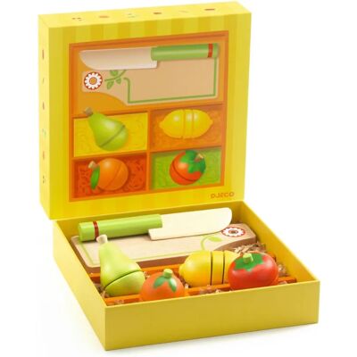 Djeco - Frutta e verdura da tagliare - Set di gioco di ruolo Djeco - Frutta e verdura da tagliare - Set di gioco di ruolo