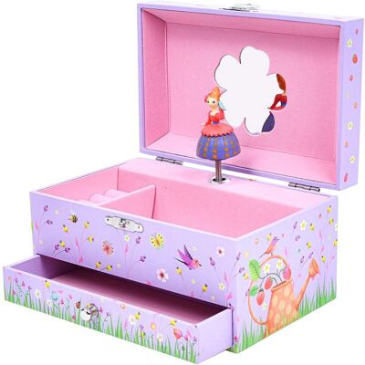 Djeco Prinzessin Melodie Musikdose - Holz, Schmuckaufbewahrung, 18x13x10cm Djeco Prinzessin Melodie Musikdose - Holz, Schmuckaufbewahrung, 18x13x10cm