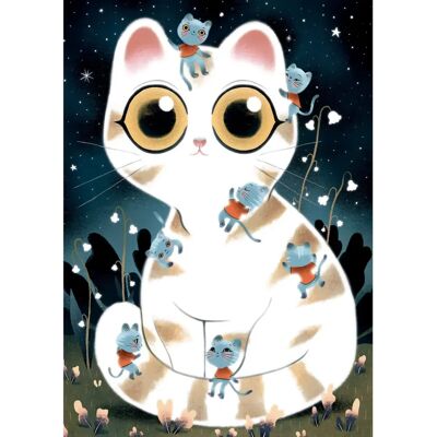 Puzzle Modèle Djeco - Chats phosphorescents - 50 pièces Puzzle Modèle Djeco - Chats phosphorescents - 50 pièces