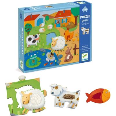Djeco Tactile Farm Puzzle 20pc - Animal Sensory Play Djeco Tactile Farm Puzzle 20pc - Animal Sensory Play