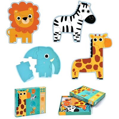 DJECO Dschungel Riesenpuzzle - 2-6 Stück Lernspiel DJECO Dschungel Riesenpuzzle - 2-6 Stück Lernspiel