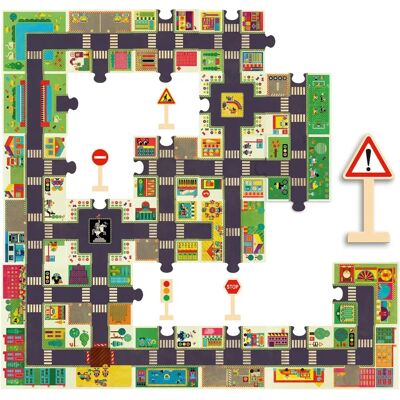 Djeco Stad Groot PopToPlay Puzzel - 24-delig Djeco Stad Groot PopToPlay Puzzel - 24-delig