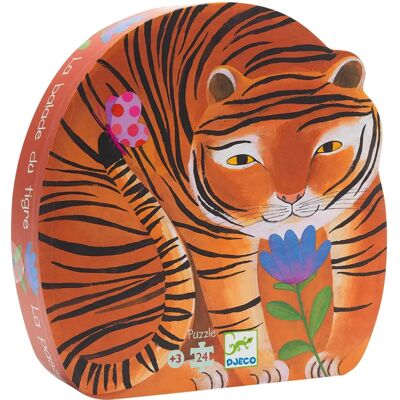 Djeco Modell Silhouette Puzzle - Tiger's Walk - 24 Stk - Unisex Djeco Modell Silhouette Puzzle - Tiger's Walk - 24 Stk - Unisex