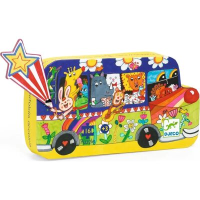 Djeco Modell Regenbogenbus 16 Stück Puzzle - Puzzle Djeco Modell Regenbogenbus 16 Stück Puzzle - Puzzle