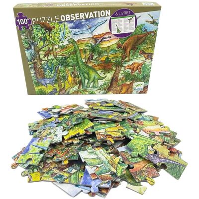 Djeco Dinosaur Puzzle 100 Pieces - Observation for Kids Djeco Dinosaur Puzzle 100 Pieces - Observation for Kids