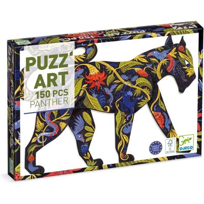 Djeco Fekete Leopárd Puzzle - 150 Darab, Silhuett Művészeti Játék Gyerekeknek Djeco Fekete Leopárd Puzzle - 150 Darab, Silhuett Művészeti Játék Gyerekeknek
