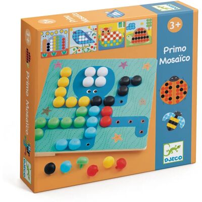 Djeco Primo Mosaïco - Jeu de Motricité Fine et Reconnaissance des Couleurs - Publicité Djeco Primo Mosaïco - Jeu de Motricité Fine et Reconnaissance des Couleurs - Publicité