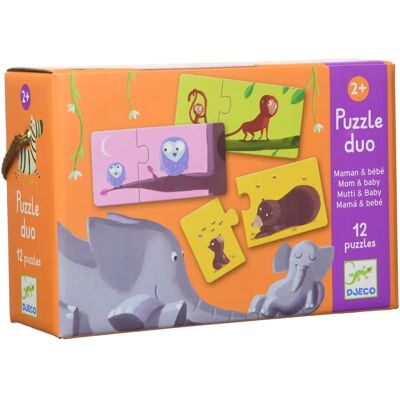 Djeco Mutter & Baby Puzzle - Bildung, Selbstkorrektur, Bunt Djeco Mutter & Baby Puzzle - Bildung, Selbstkorrektur, Bunt