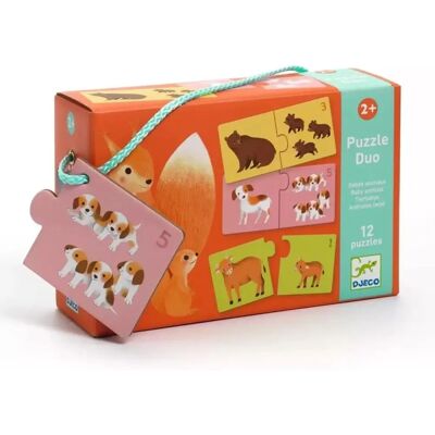 Djeco Modell Duo-Trio Babytiere Puzzle - Bildungsspiel für Kinder Djeco Modell Duo-Trio Babytiere Puzzle - Bildungsspiel für Kinder
